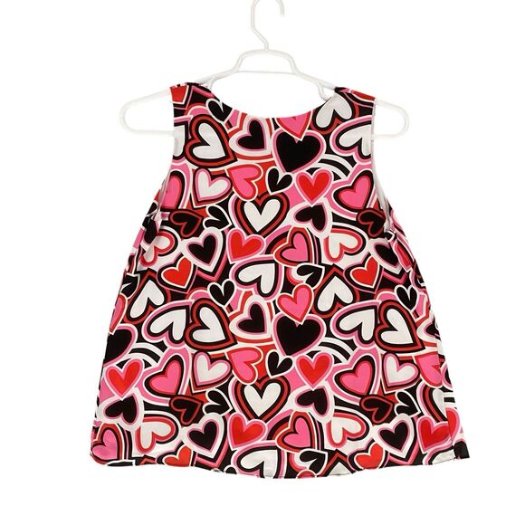 NWT Cato Top Size M Polyester Hearts Red Pink White Black Tank Top Valentines - Picture 10 of 10